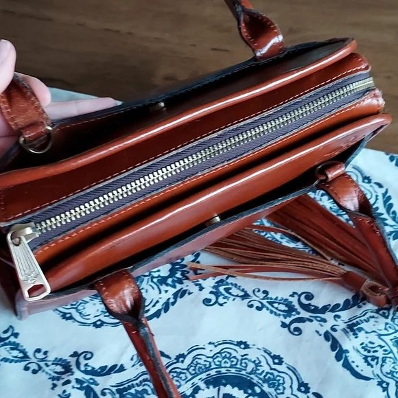 Patricia Nash Leather Small Satchel, Vintage - Picture 9 of 16